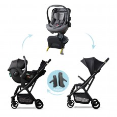 [리유네] 트래블시스템_더 스페이스 휴대용 유모차+블리바 바구니 카시트(베이스 포함)+보호매트+트래블백+모기장+마마백+어댑터